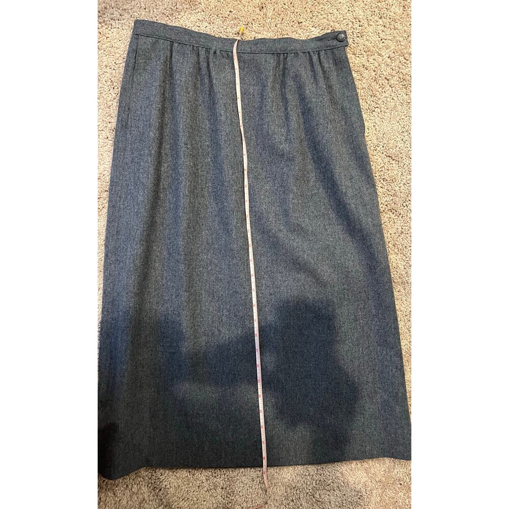 Vintage USA Pendleton Woolen Mills 100% Pure Virgin Wool Lined Skirt Midi 8 Med - Picture 6 of 6